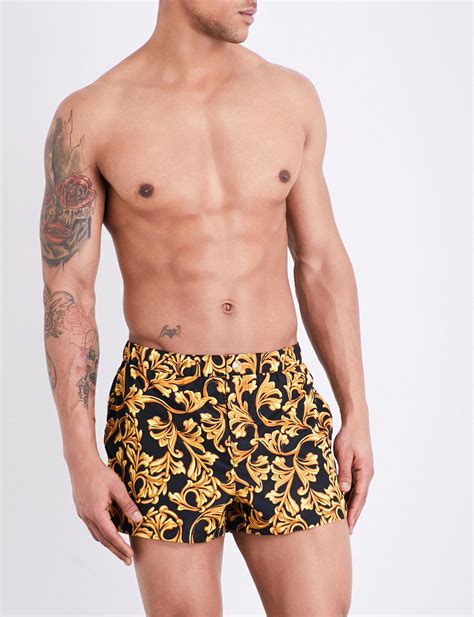 versace swim trunks men's